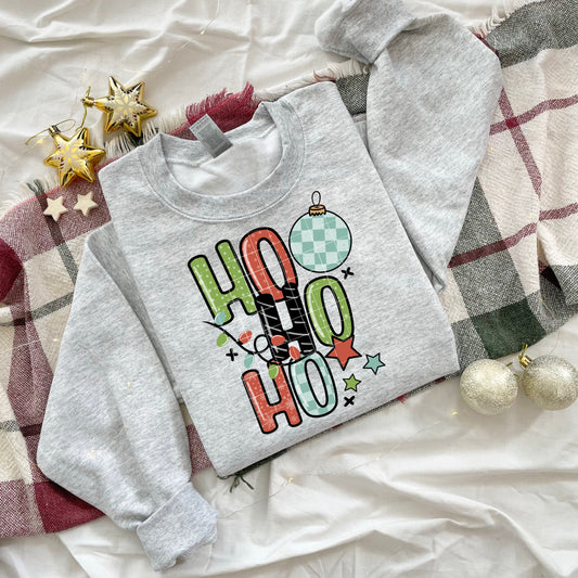 Ho Ho Ho Blue And Green Transfer
