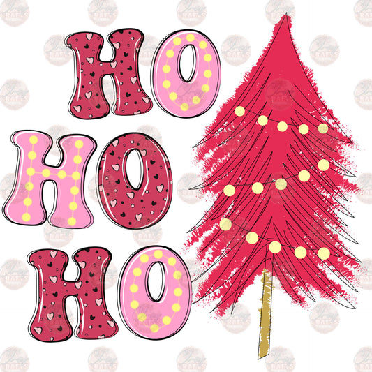 Ho Ho Ho Pink Transfer