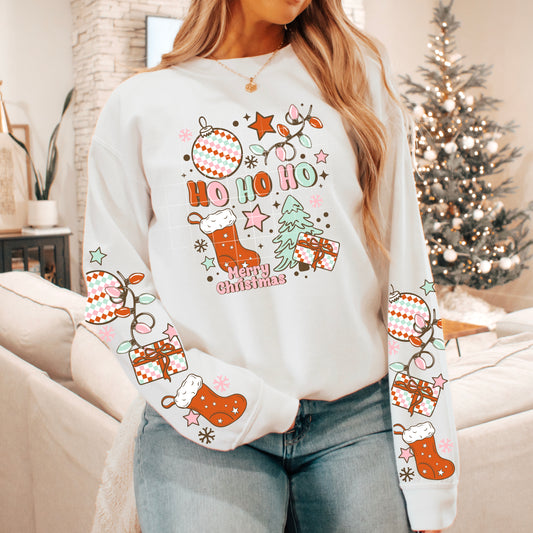 Ho Ho Ho With Sleeves Transnfer