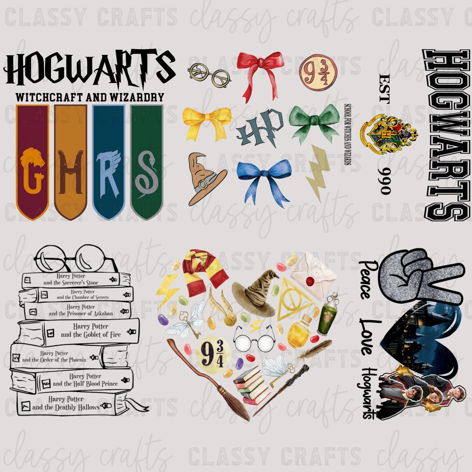 Hogwarts - 30x24 -PREMADE GANG SHEET – Classy Crafts