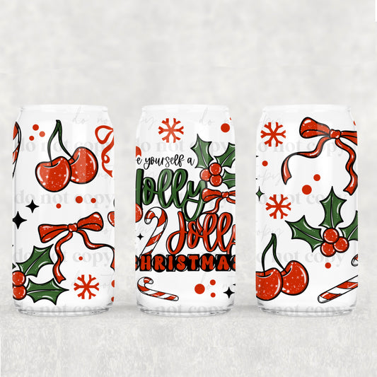 Holly Jolly Libbey Wrap 16 Oz Transfer