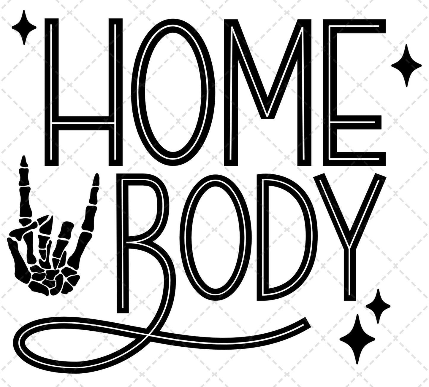 Home Body Black **TWO PART* SOLD SEPARATELY** Transfer