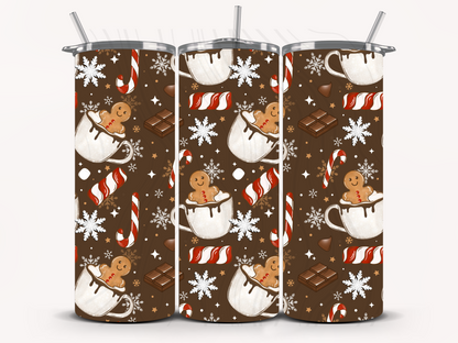 Hot Cocoa Gingerbread Seamless Transfer