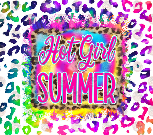 Hot Girl Summer Neon Tumbler Wrap - Sublimation Transfer