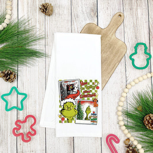 How The Grinch Tea Towel Transfer