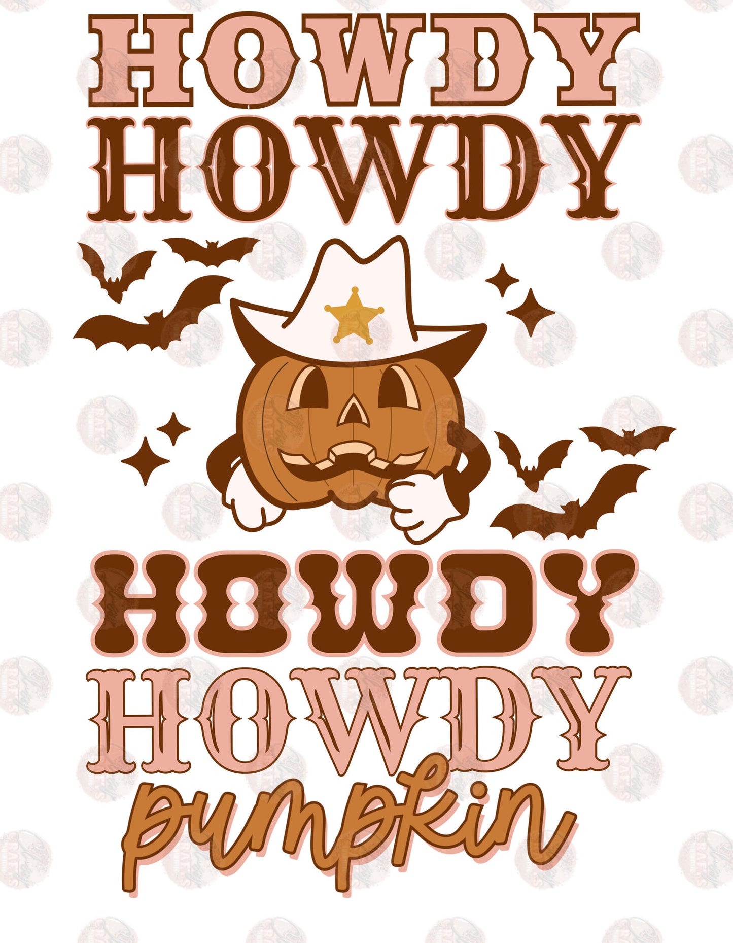 Howdy Cowboy Pumpkin Transfer