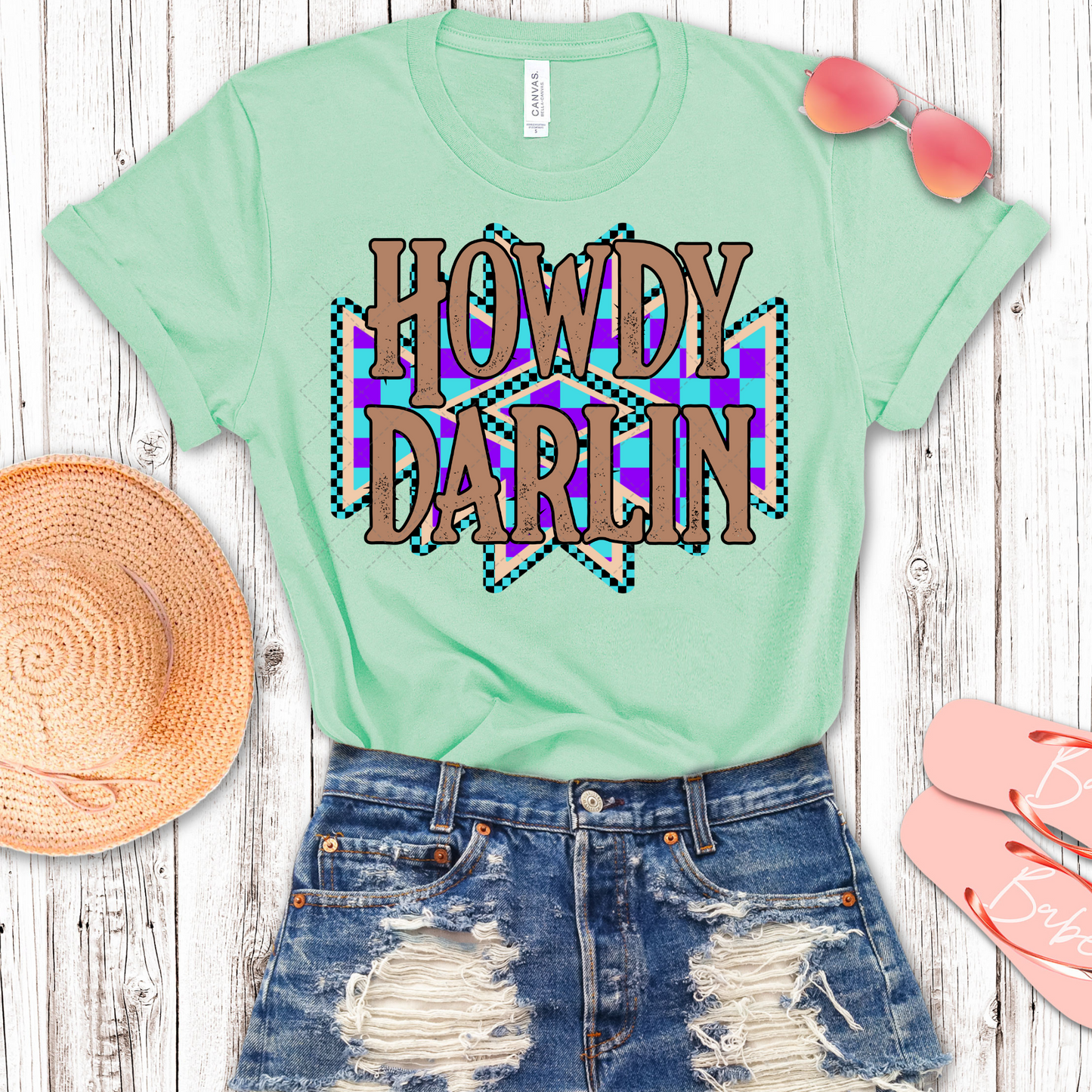 Howdy Darlin Faux Patch Transfer