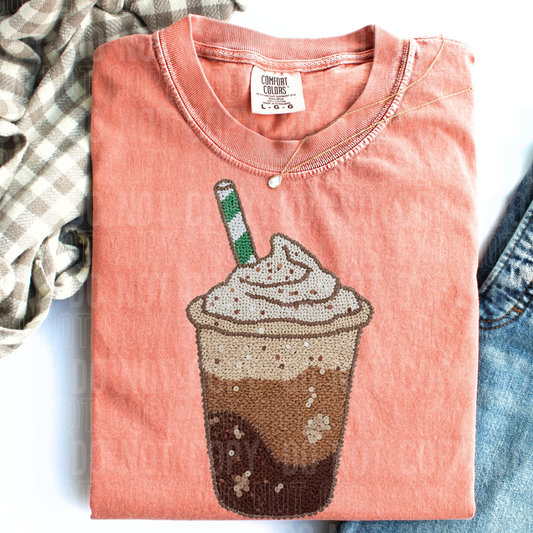 ICED COFFEE FAUX YARN TRANSFER
