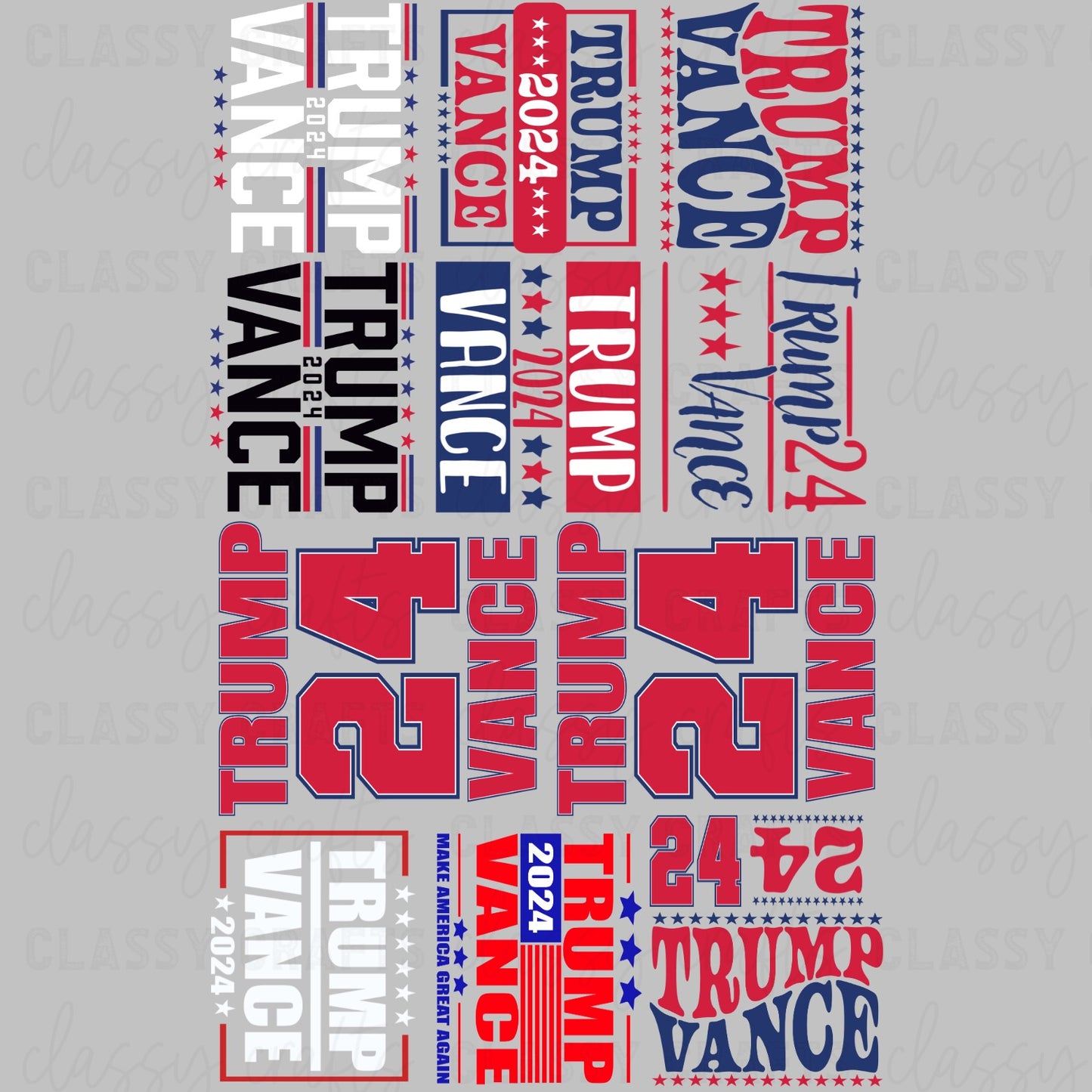 Trump Vance ‘24 - 30x48 - PREMADE GANG SHEET