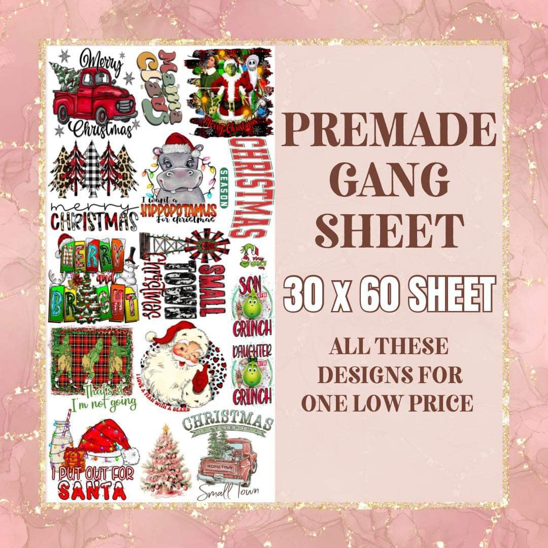 Christmas 30x60 - PRE MADE GANG SHEET