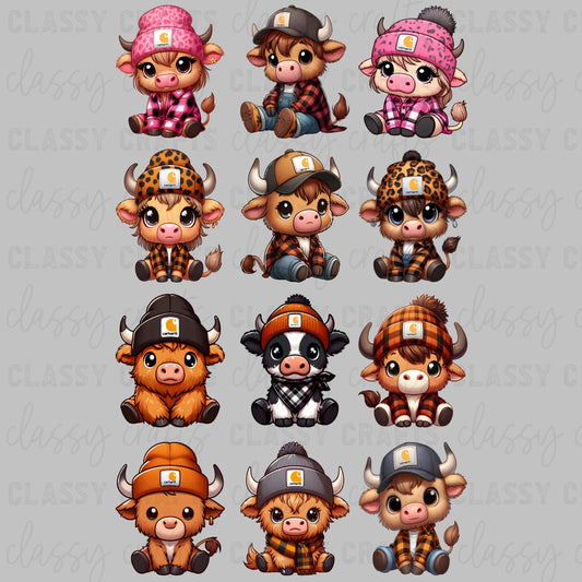 Baby Highland  - 30x48 - PREMADE GANG SHEET