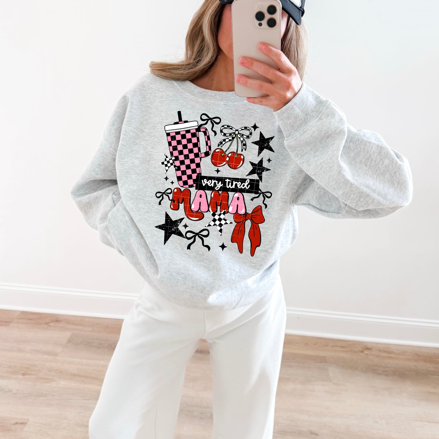 Very Tired Mama Checkered Transfer**SOLD SEPARATELY**