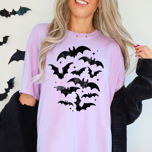 Black Flying Bats Transfer