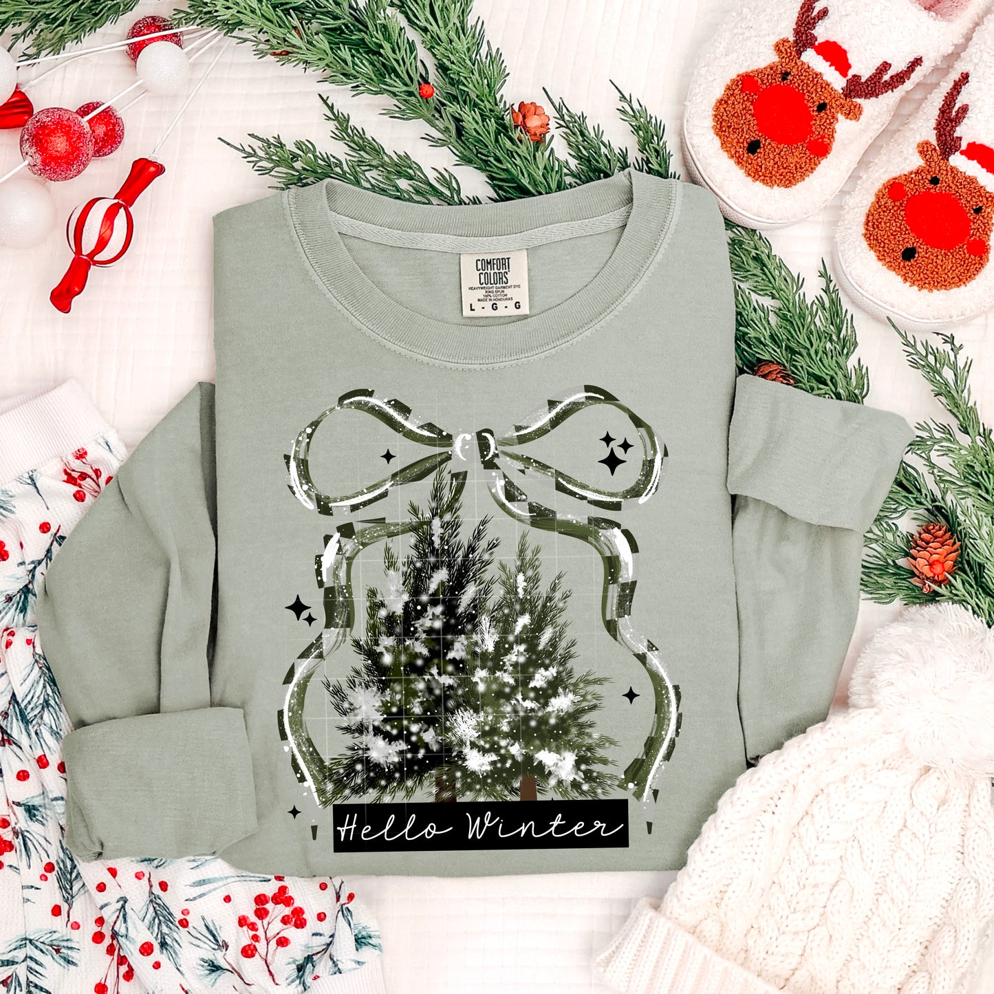 Hello Winter Tree Transfer**SOLD SEPARATELY**