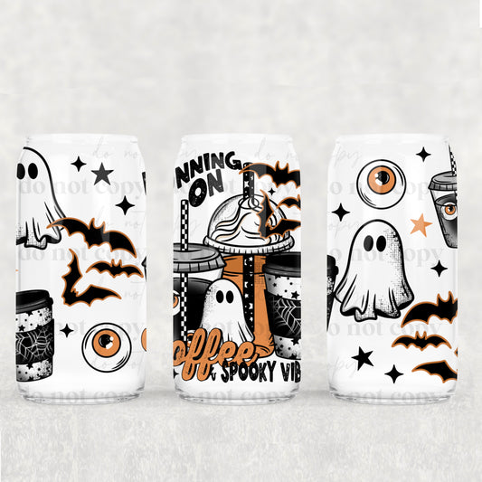 Coffee Spooky Vibes 16oz Libbey Wrap