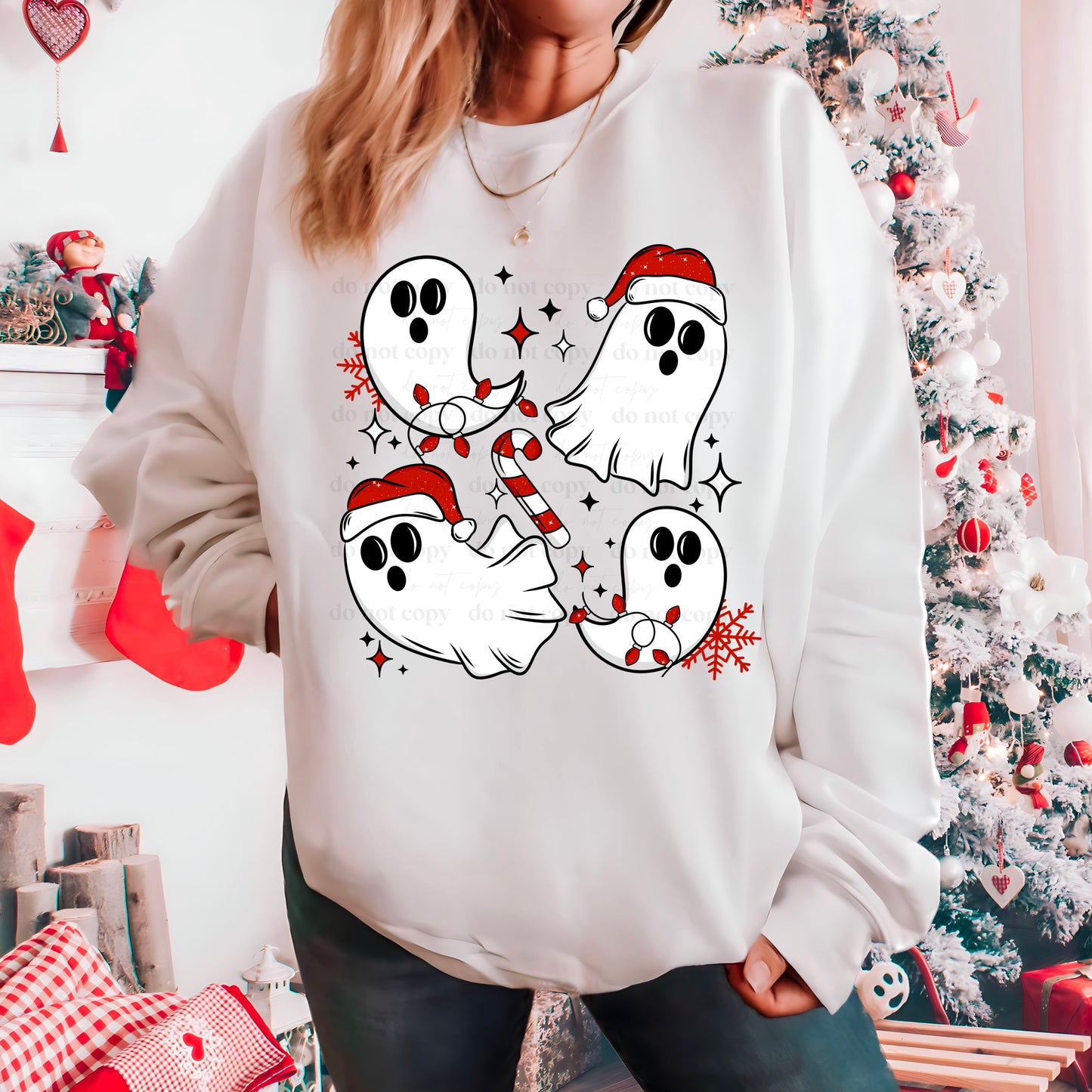 Christmas Ghosties Transfer