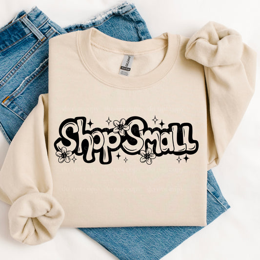 Hand Lettered Shop Small Transfer