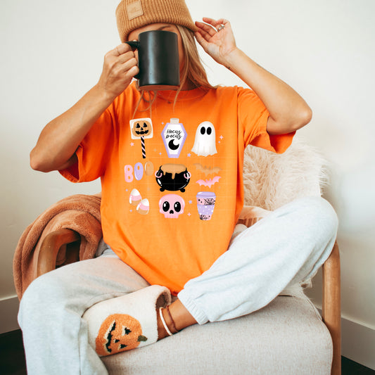 Pastel Halloween Grid Transfer