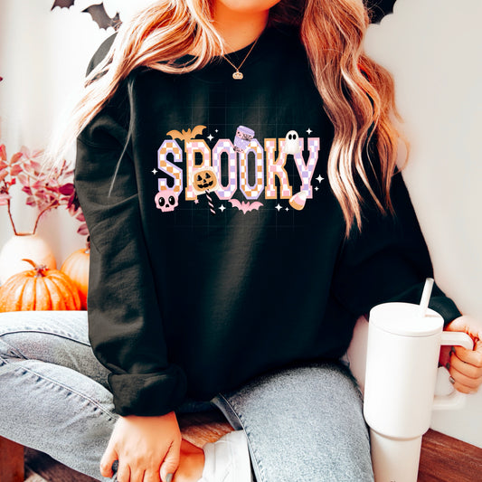 Pastel Varsity Spooky Transfer