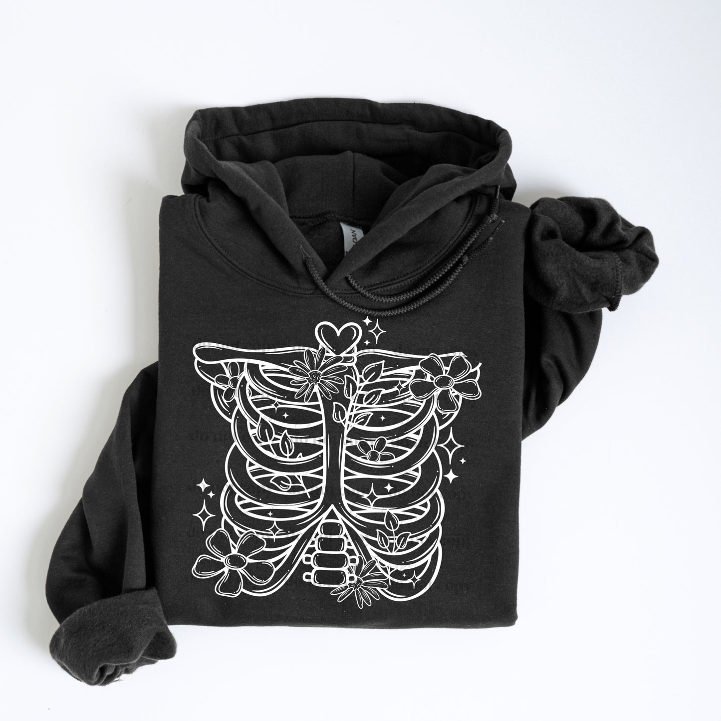 Floral Ribcage White Transfer