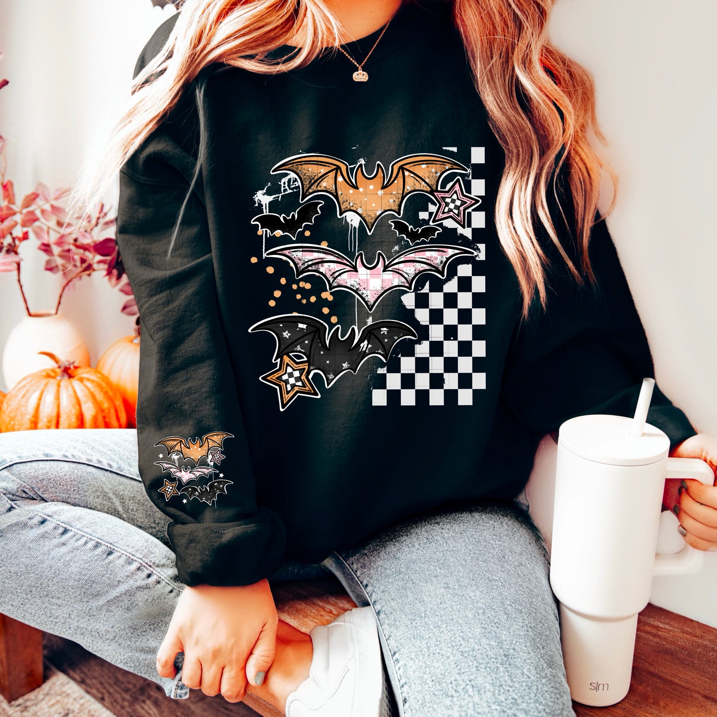 Grunge Bats Transfer ** TWO PART* SOLD SEPARATELY**