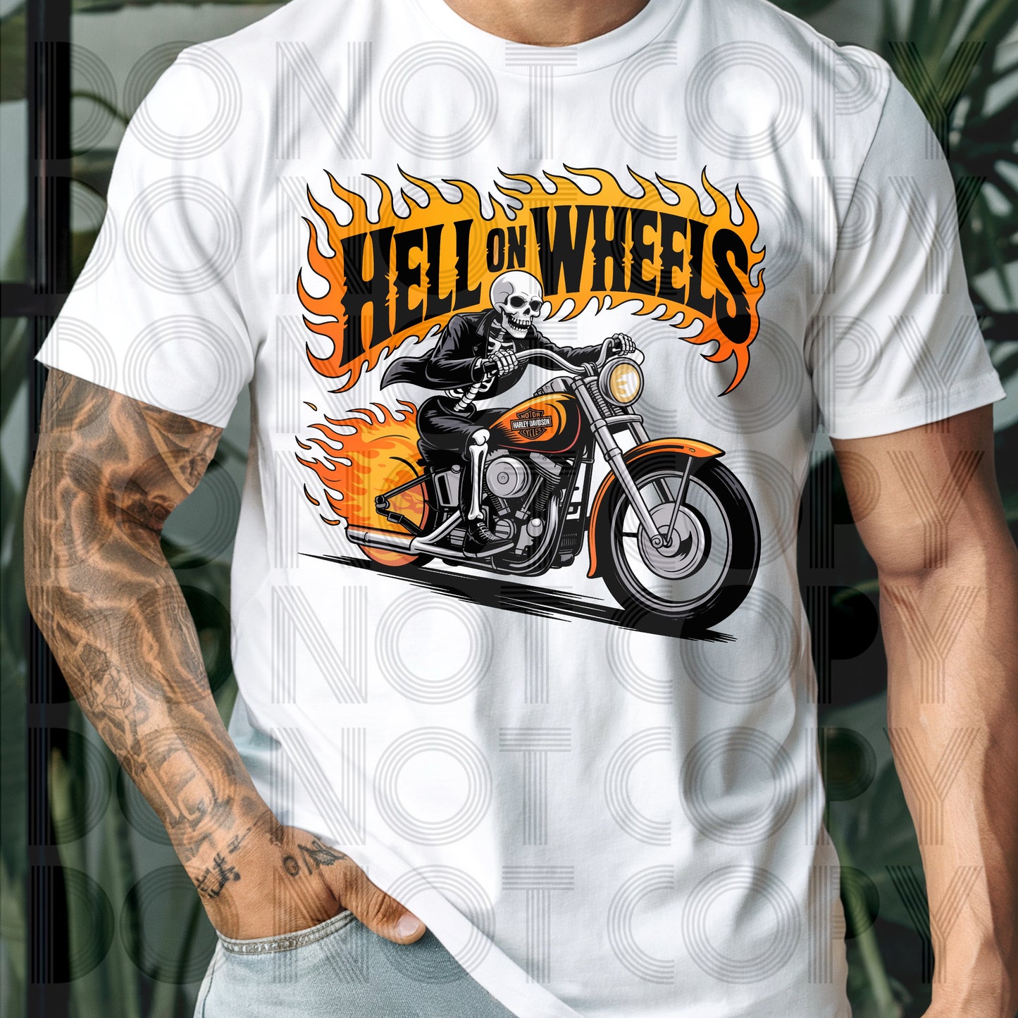 Hell On Wheels Skelly Transfer