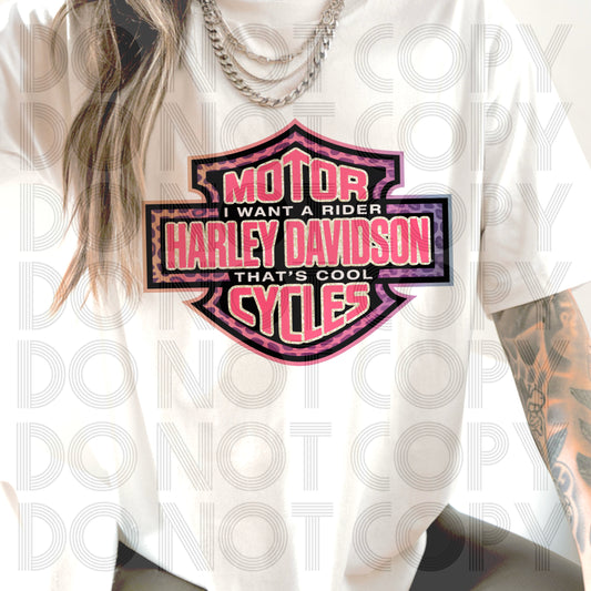 HD I Want A Rider Thats Cool Transfer