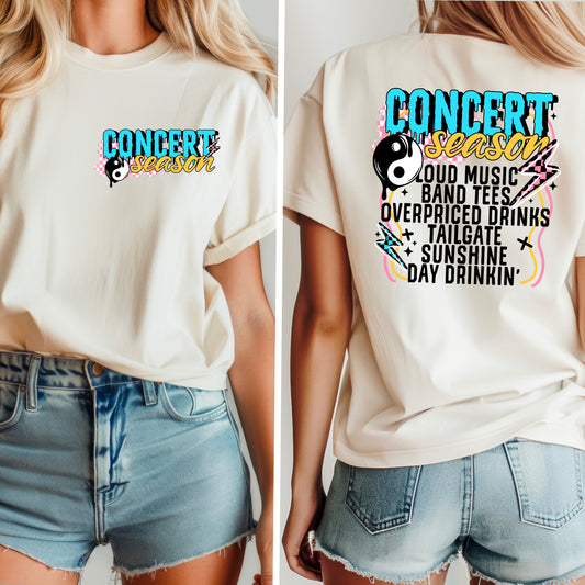 Concert Season Black Transfer ** TWO PART* SOLD SEPARATELY**