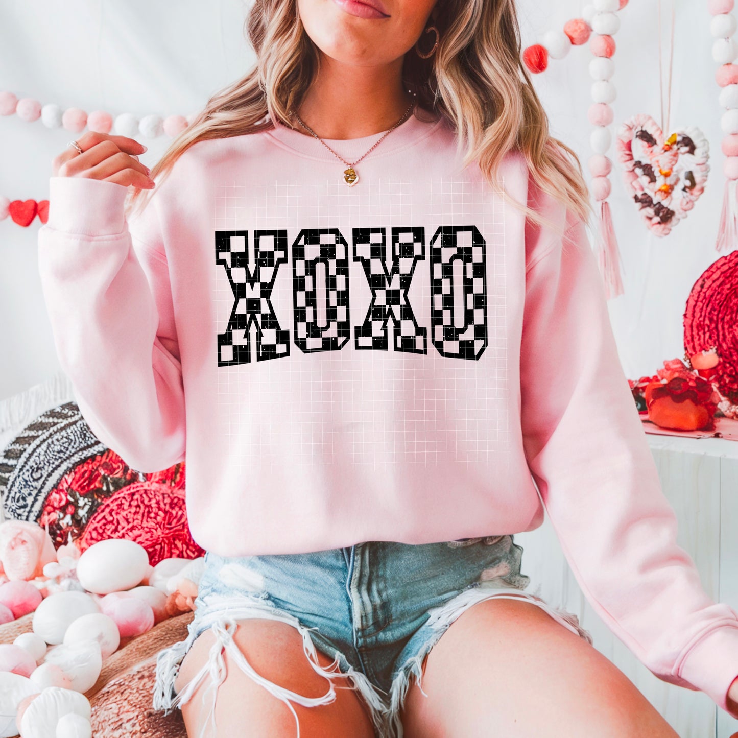 Xoxo Checkered Transfer**SOLD SEPARATELY**