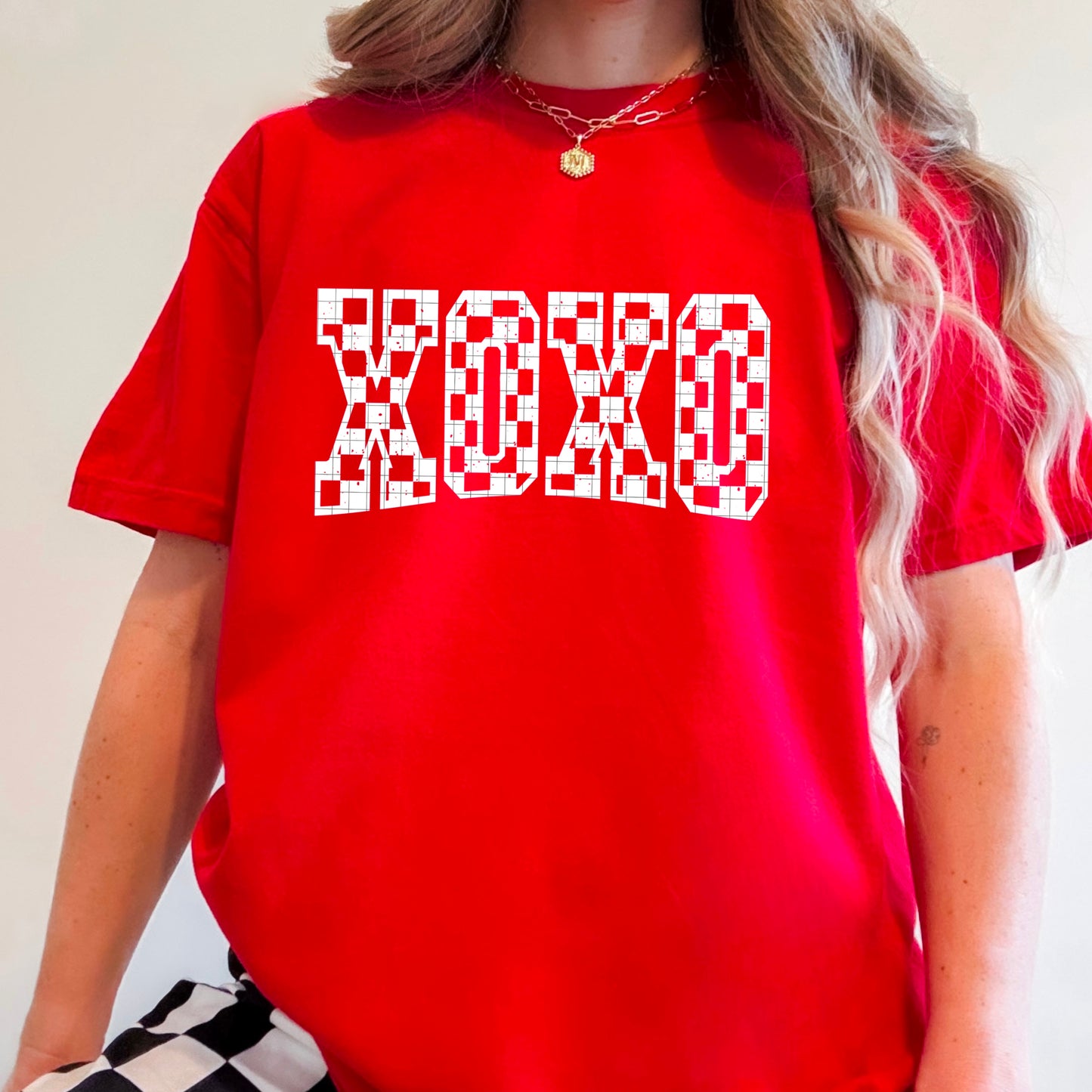 Xoxo Checkered Transfer**SOLD SEPARATELY**