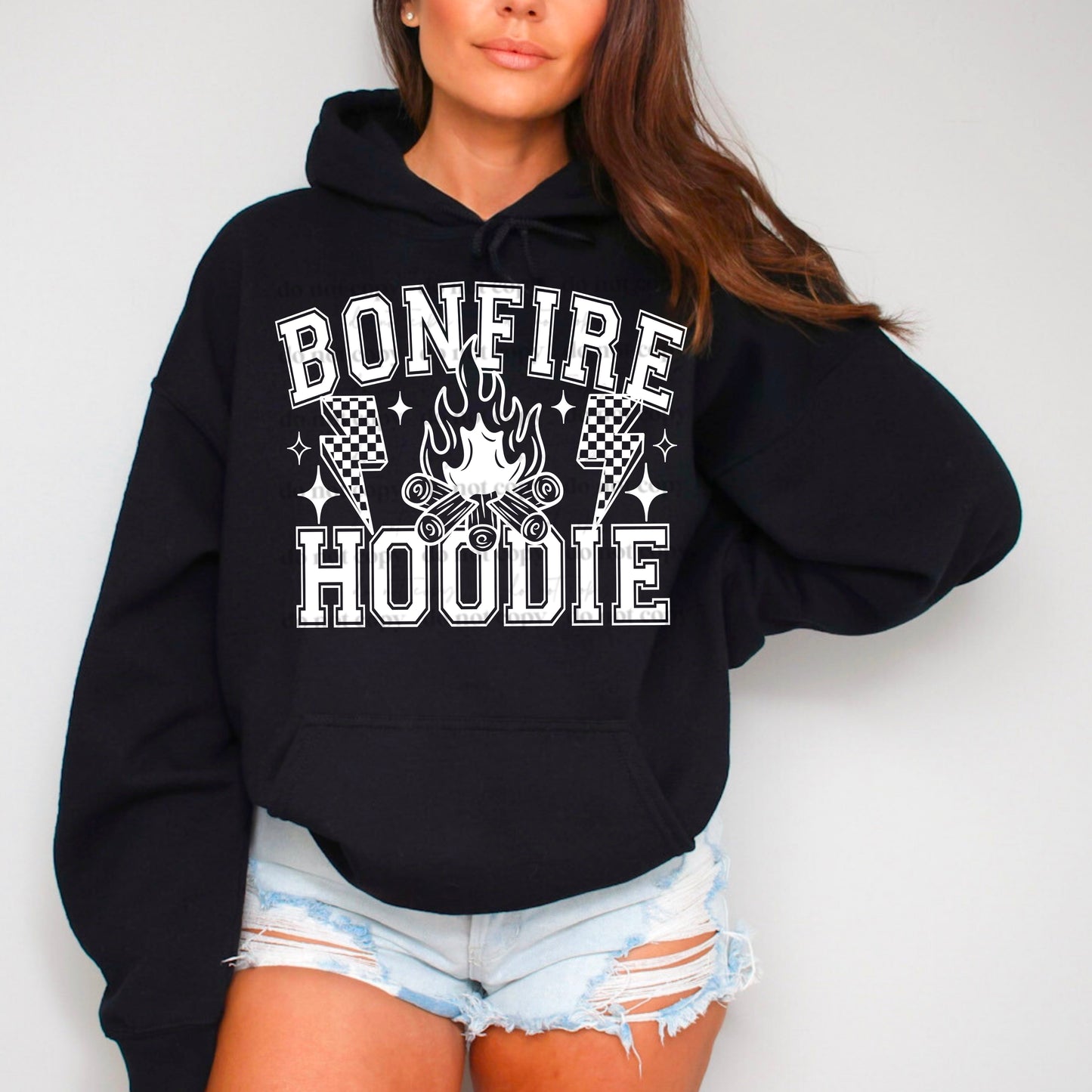 Bonfire Hoodie White Transfer