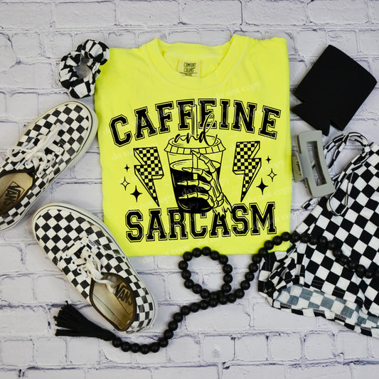 Caffeine And Sarcasm Black Transfer