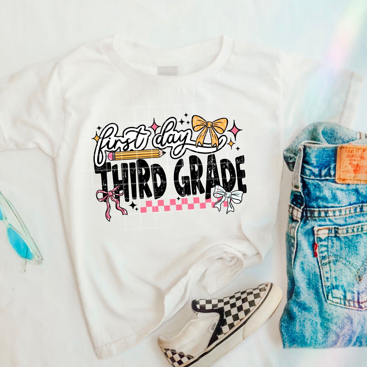 First Day 3rd Grade Coquette Transfer
