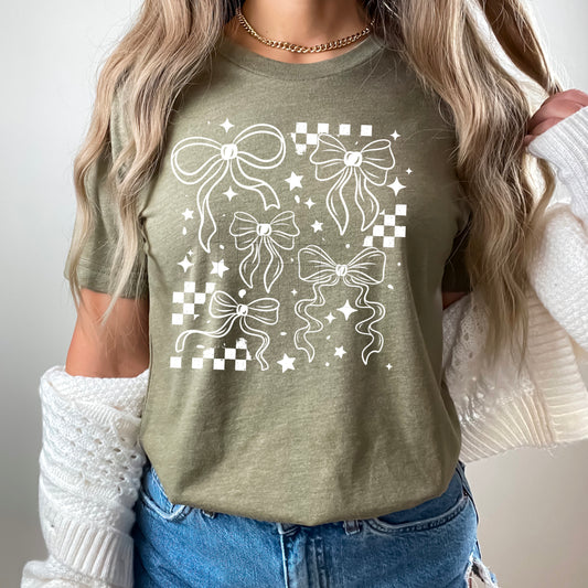 Bow & Checkered Transfer