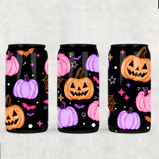 Colorful Pumpkin 16oz Libbey Wrap Transfer