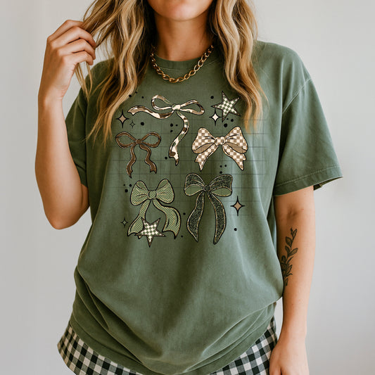 Camo And Checker Bows Transfer