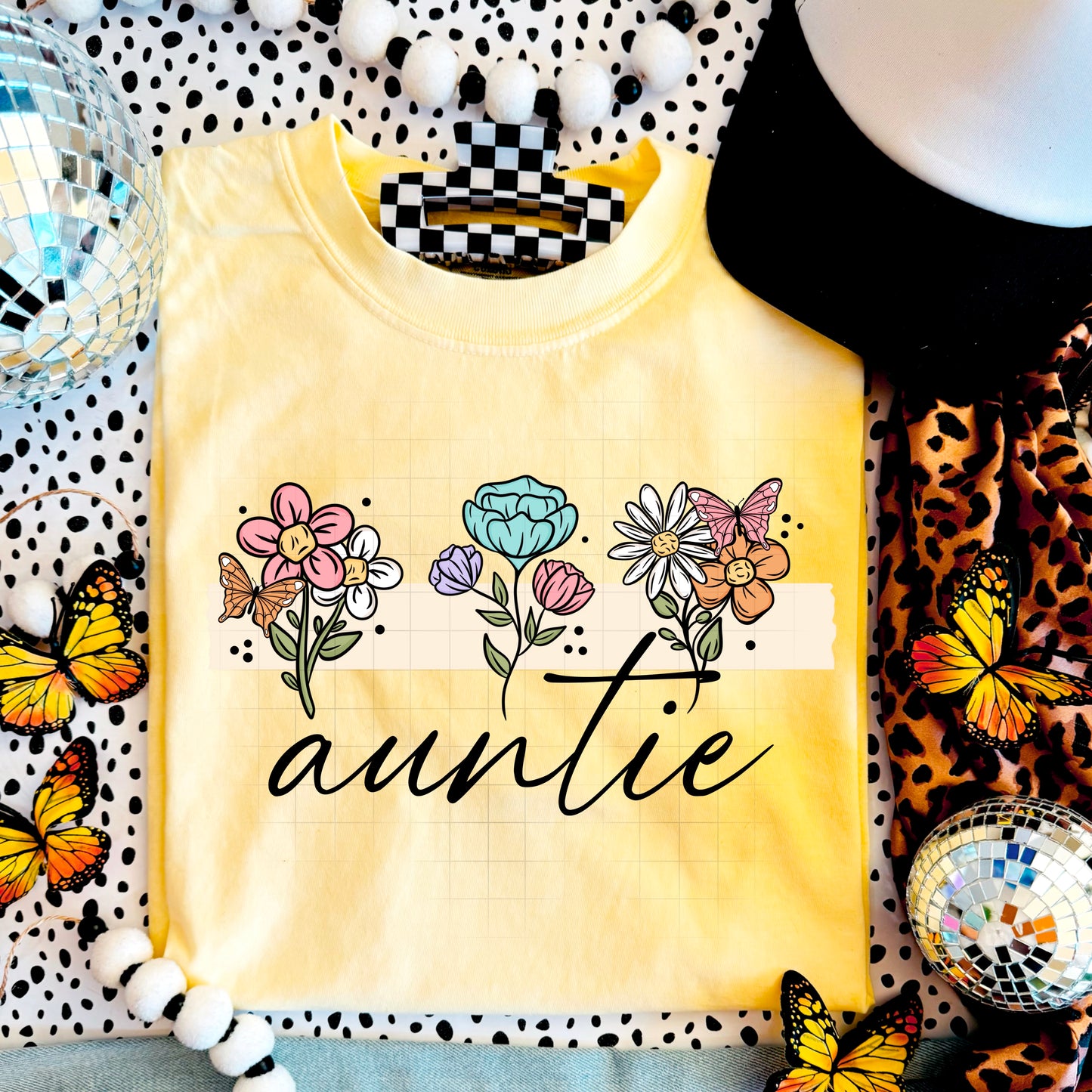 Auntie Floral Transfer