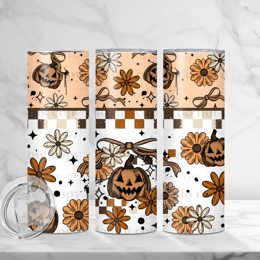 Pumpkin Florals Wrap Transfer