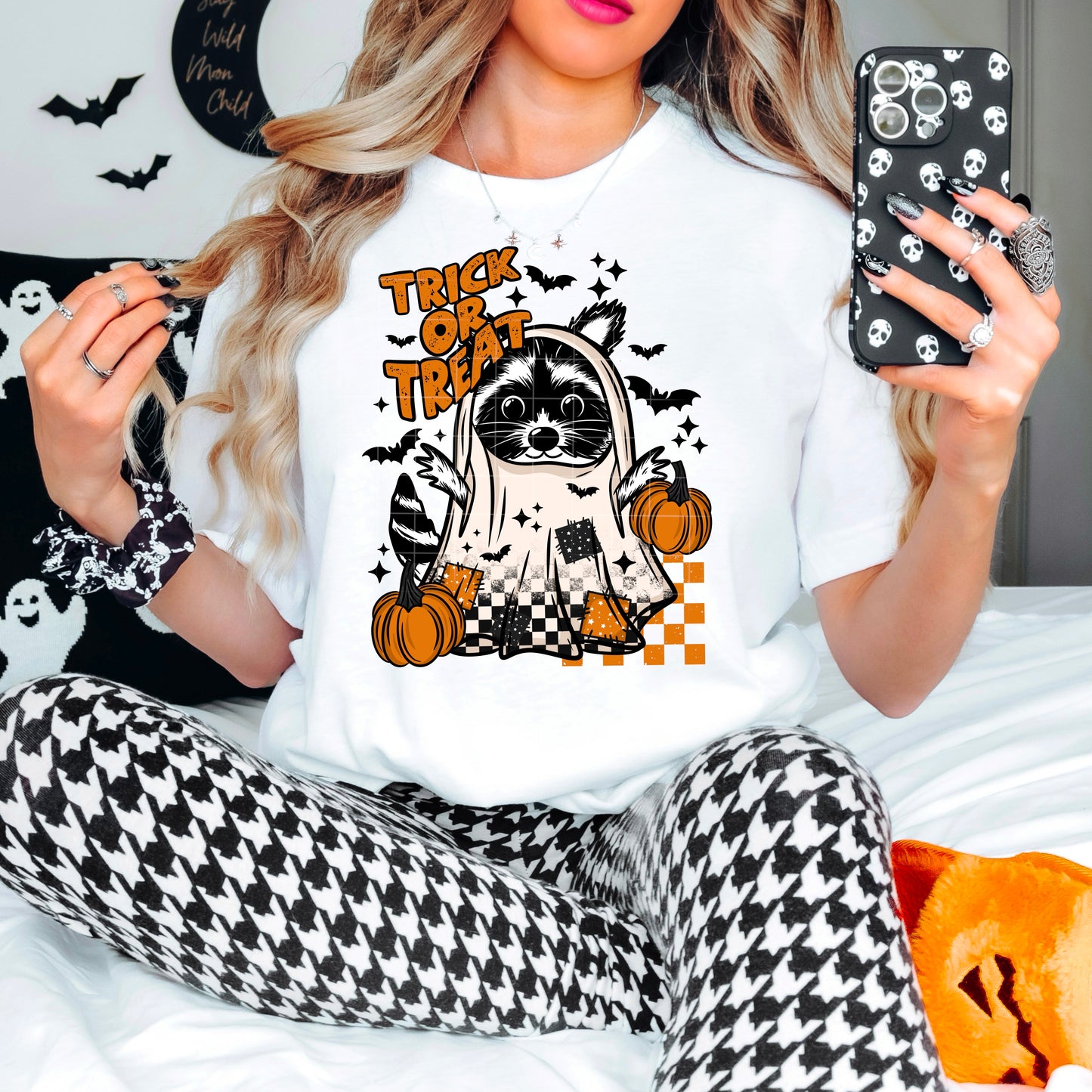Trick Or Treat Ghost Racoon Transfer