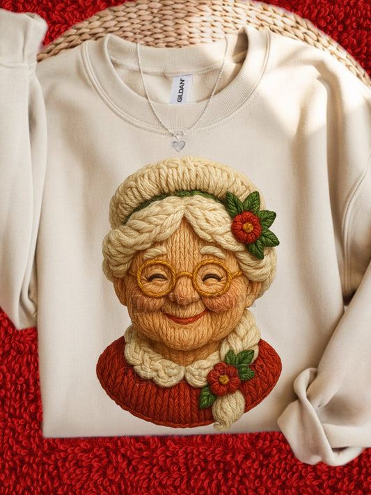 Yarn Mrs Claus Transfer