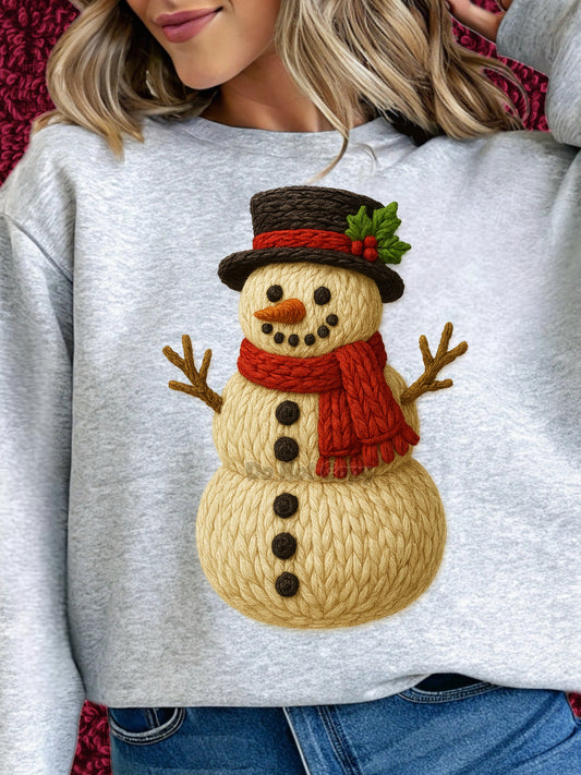 Yarn Snowman Transfer