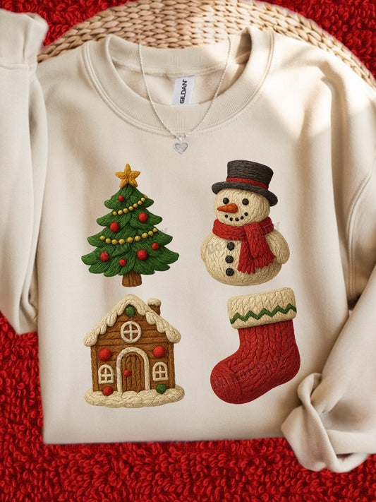 Faux Yarn Christmas Transfer