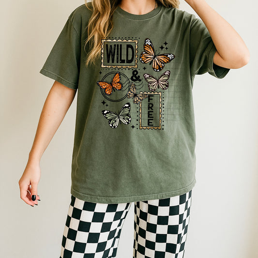 Wild And Free Butterflies Transfer