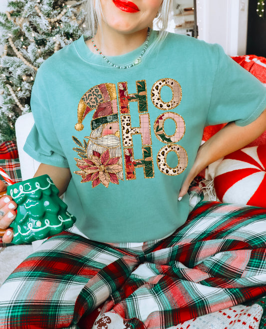 HoHoHo Floral Transfer