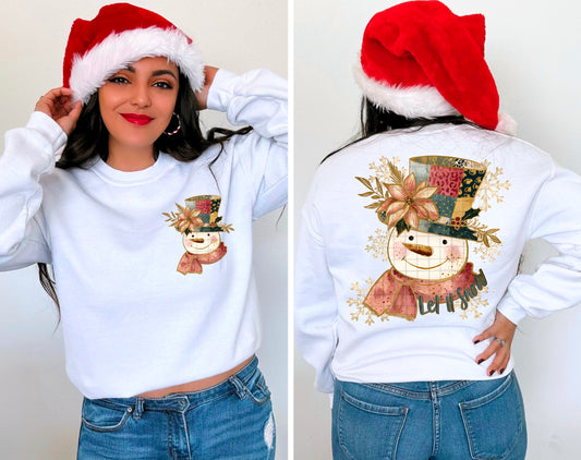 Patchwork Snowman Head Transfer** TWO PART* SOLD SEPARATELY**