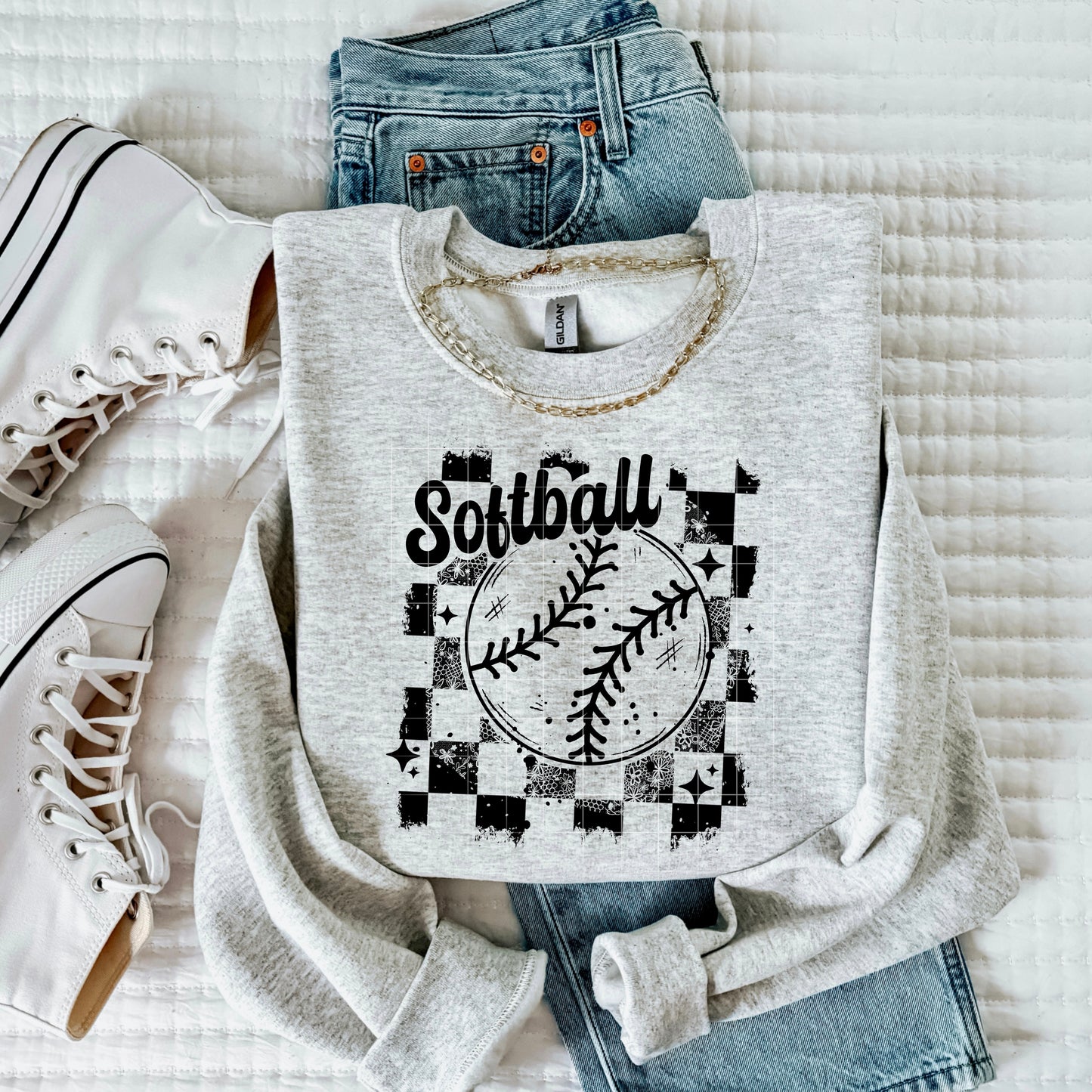 Softball Distressed Transfer**SOLD SEPARATELY**