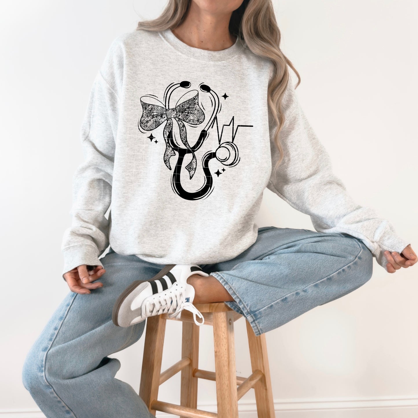 Nurse Bow And Stethoscope Transfer**SOLD SEPARATELY**