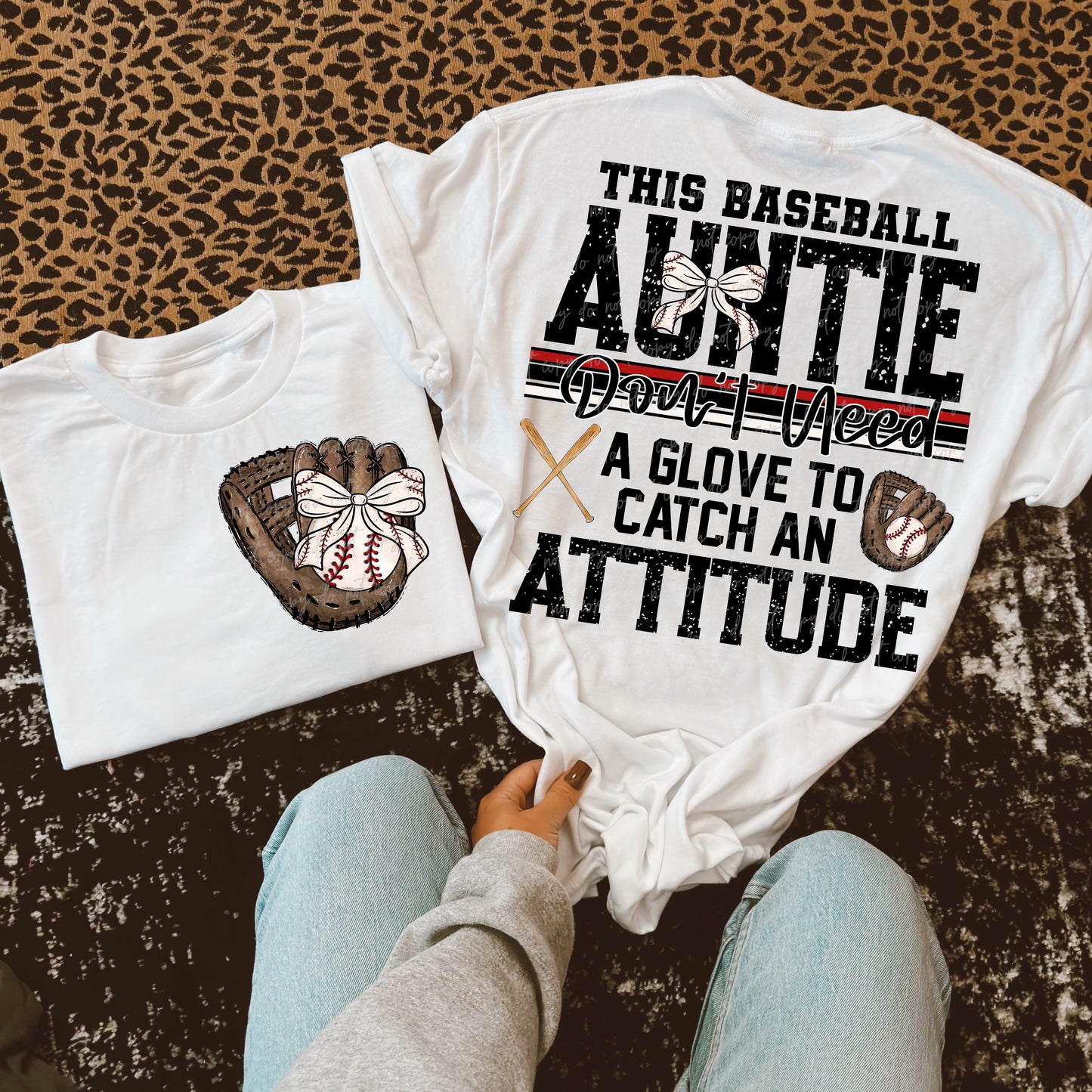 This Baseball Auntie Transfer ** TWO PART* SOLD SEPARATELY**