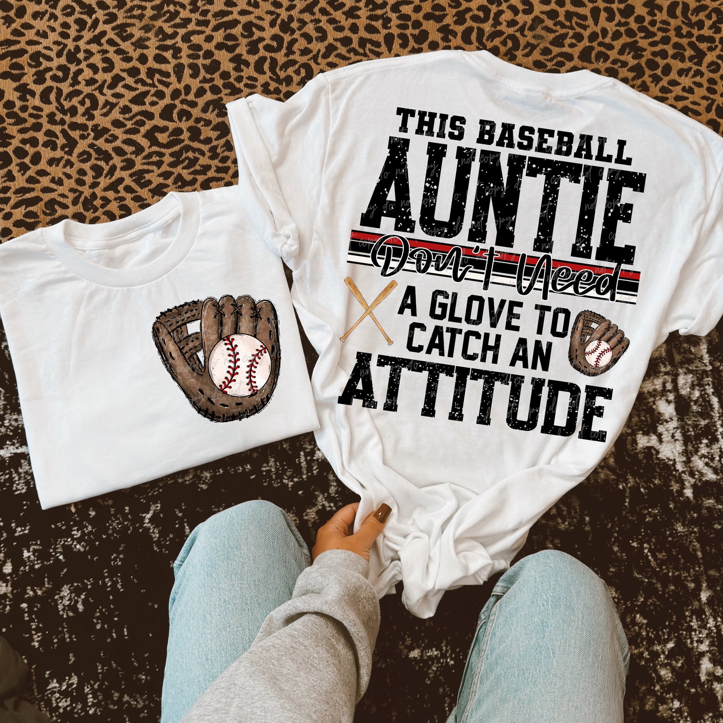 This Baseball Auntie Transfer ** TWO PART* SOLD SEPARATELY**