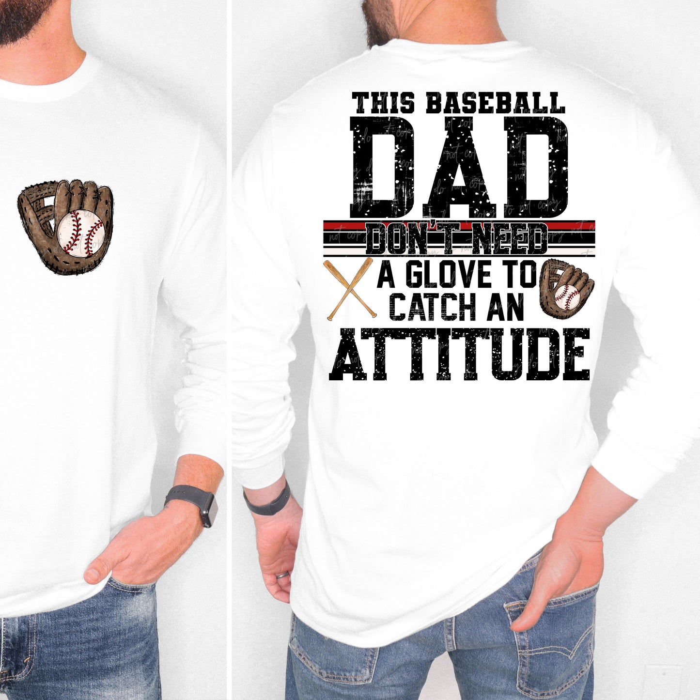 This Baseball Dad Transfer ** TWO PART* SOLD SEPARATELY**